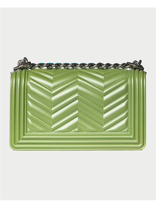 Borsa Marc Ellis in pelle trapuntata MARC ELLIS | FLAT WAVE SGREEN TEA/SILVER